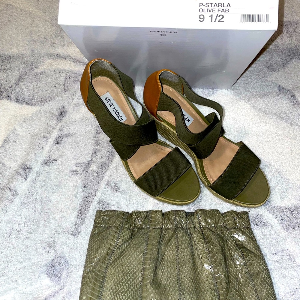 STEVE MADDEN- ESPADRILLE- PLATFORM/WEDGE SANDAL - Picture 3 of 7
